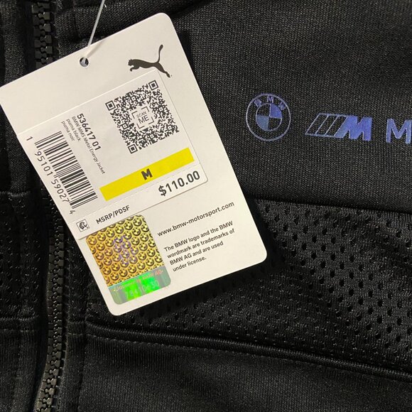 PUMA X BMW M Motorsport Metal Energy Race Track Jacket 536417-01 Men's M NEW - Picture 8 of 8